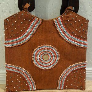 Hand beaded Clutch purse